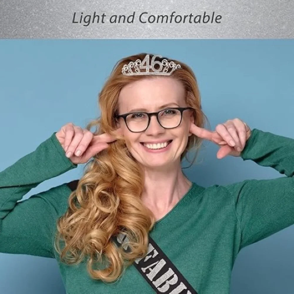 Silver Rhinestone Tiara and Sash Set